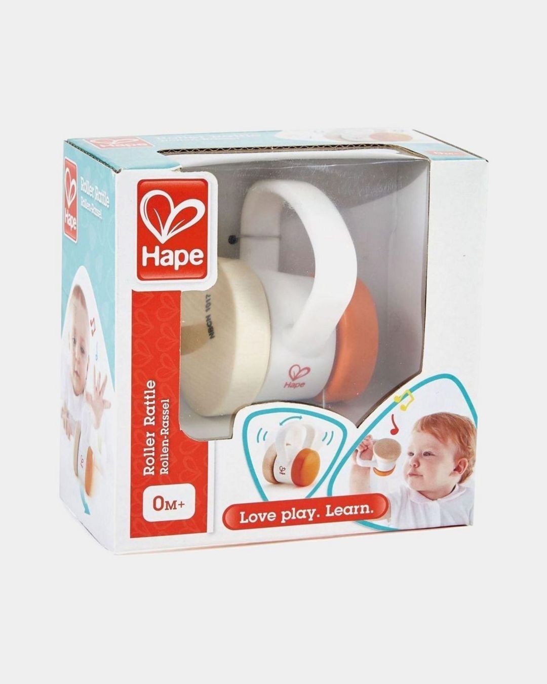 Купить 2 в 1 - погремушка и каталка на колесах роллер HAPE