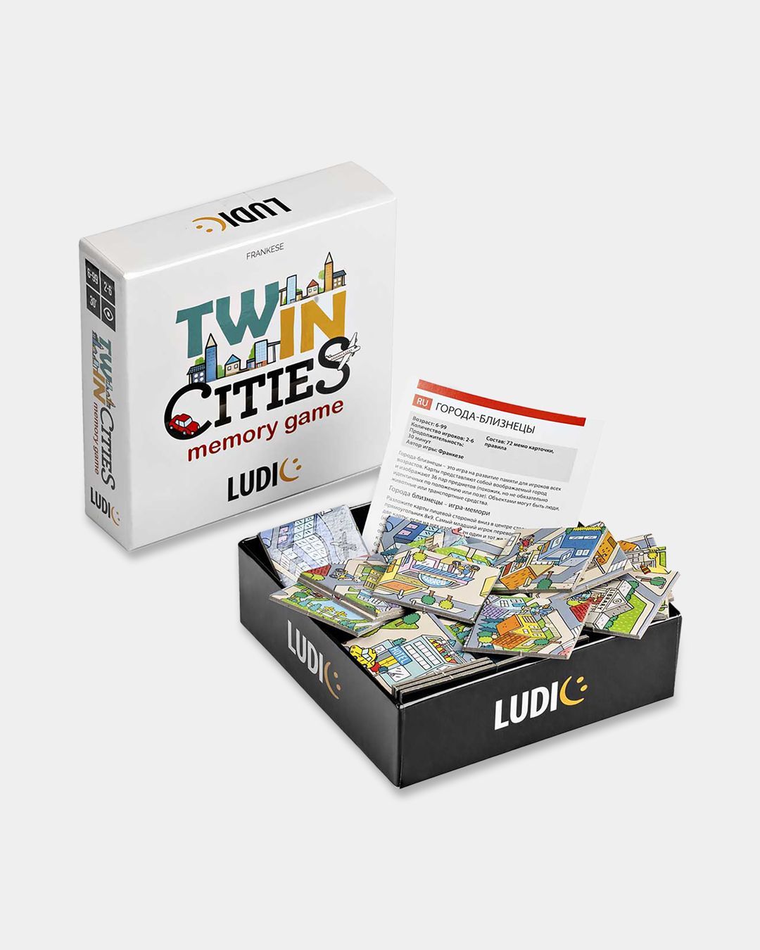 Купить Карточная настольная игра города-близнецы LUDIC