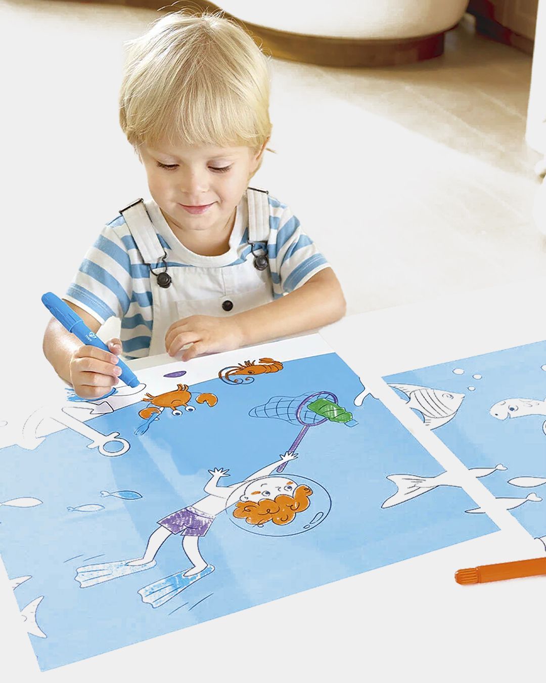 Купить Игровой набор юный пикассо раскрась подводный мир HAPE