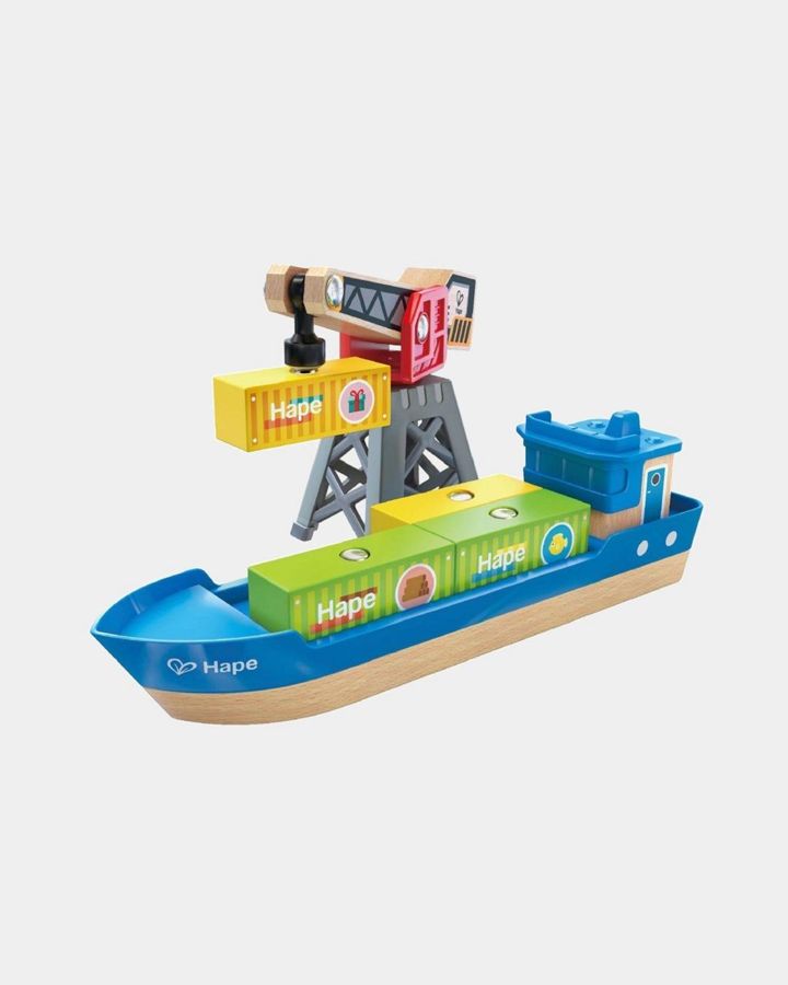Купить Игровой набор грузовой корабль и подъемный кран HAPE