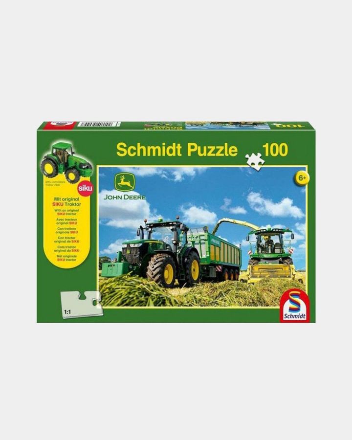 Купить 100 дет. - уборка урожая john deere, с подарком SCHLEICH