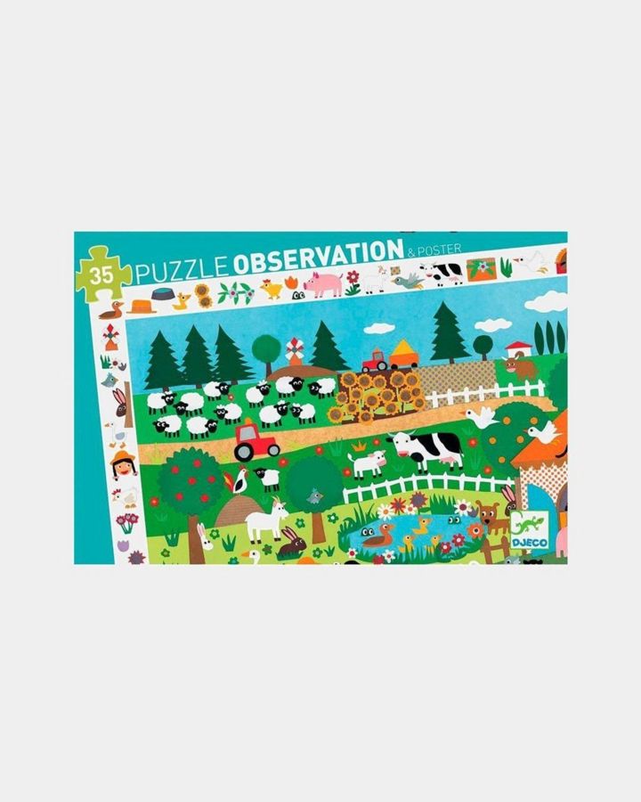 Купить Пазл серии observation puzzles ферма 35 дет. DJECO