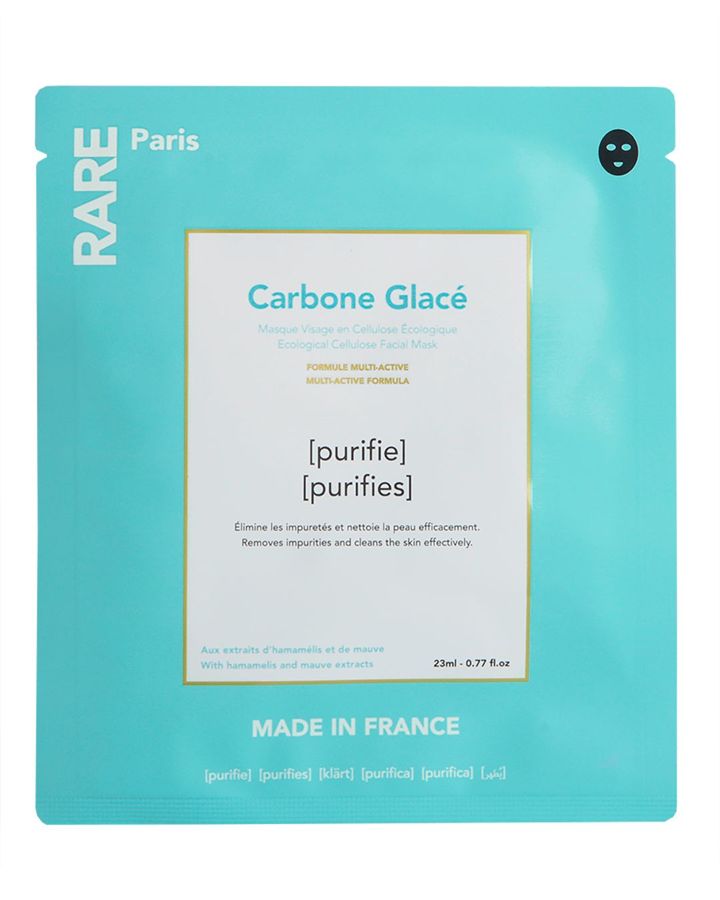 Купить Очищающая тканевая маска для лица carbone glace RARE Paris