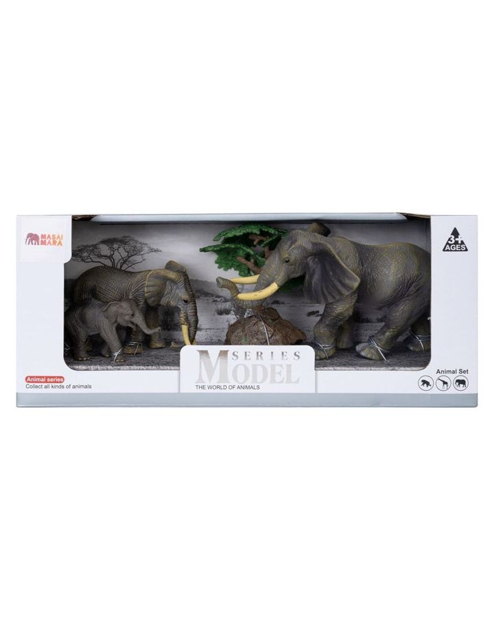 Купить Набор фигурок семья слонов, 5 предметов MASAI MARA