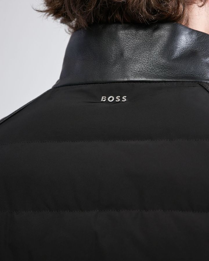 Купить Куртка кожаная HUGO BOSS