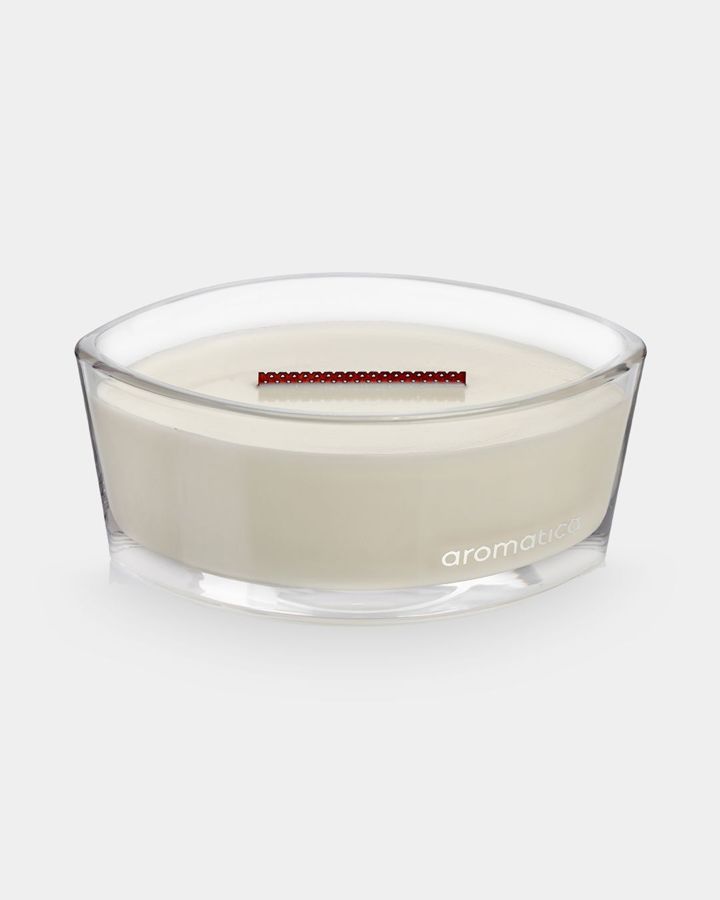 Купить Свеча эллипс с деревянным фитилем десертная груша AROMATICA
