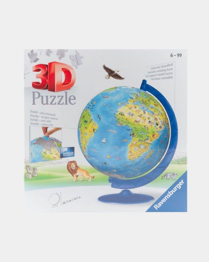 Купить 3d пазл "глобус.  детский мир" 180 эл. RAVENSBURGER