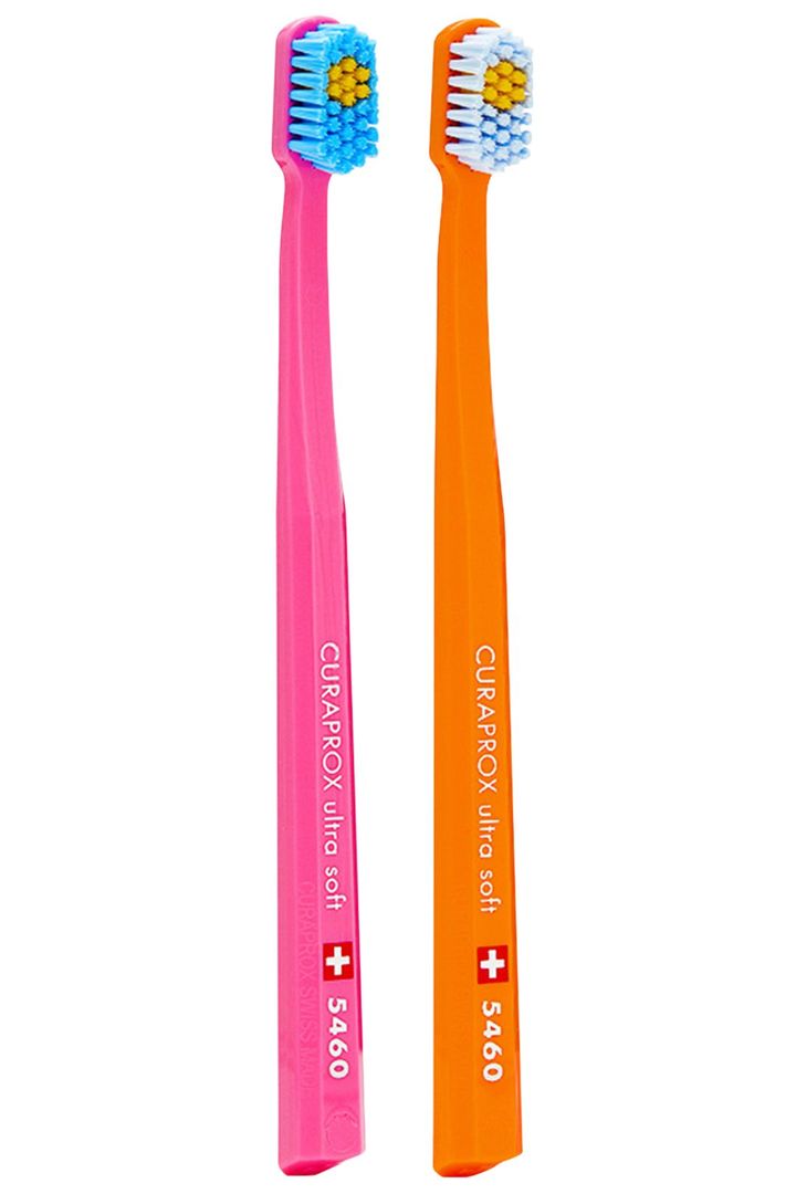 Купить Набор зубных щеток (ультра софт) розовая, оранж. CURAPROX