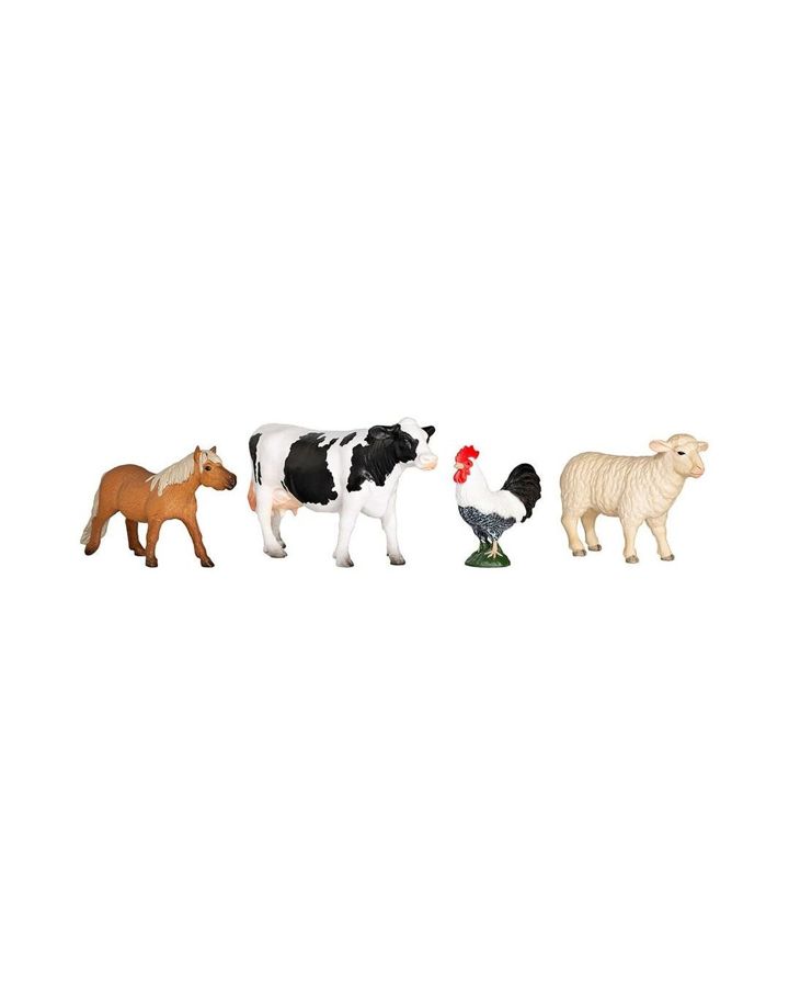 Купить Набор животных фермы: петух, овца, пони, корова KONIK