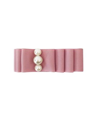 Купить Заколка-зажим "layered bow", средняя, розовая MILLEDEUX