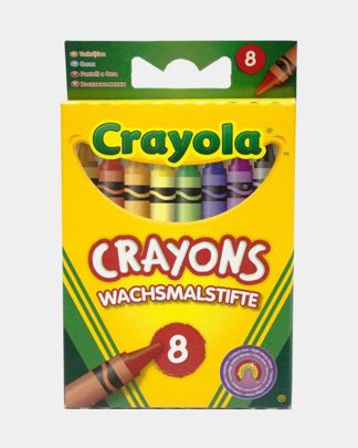 Купить 8 разноцветных стандартных восковых мелков CRAYOLA