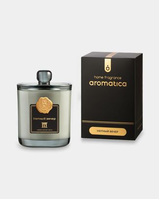 Купить Свеча с дер. фит. в подароч. коробке уютный вечер AROMATICA