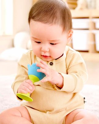 Купить Погремушка "малышам" голубой цветок 3в1 HAPE