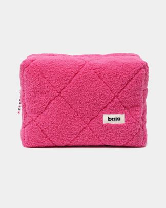 Купить Косметичка ярко-розовая тедди  большая l Boja