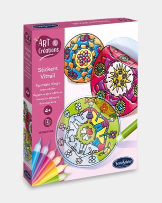 Купить Набор витражный мандалы с акриловыми красками SENTOSPHERE