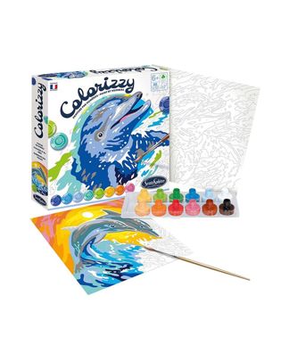 Купить Акриловая раскраска по цифрам дельфины SENTOSPHERE