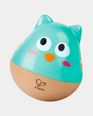 Купить Музыкальная игрушка - неваляшка совенок голубой HAPE