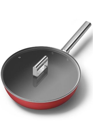 Купить Сковорода wok 30 см. красная SMEG