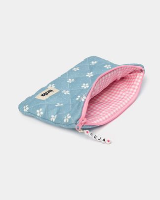 Купить Косметичка плоская с принтом ретро джинс средняя m Boja