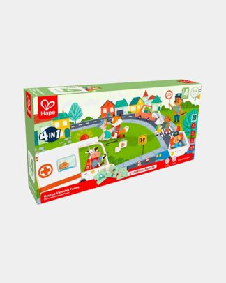 Купить Пазл "спасательные машины", 4в1, 76 элементов HAPE