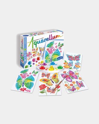 Купить Акварельная раскраска  цветы и бабочки SENTOSPHERE