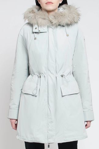 ecru faux fur parka next