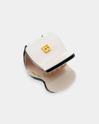 Купить Заколка-краб черно-белый  размер xs BALMAIN