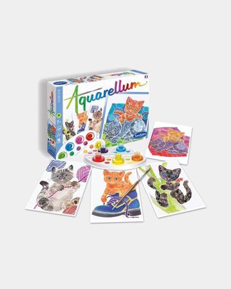 Купить Акварельная раскраска котята SENTOSPHERE