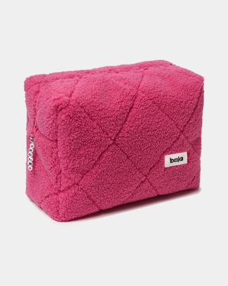 Купить Косметичка ярко-розовая тедди  большая l Boja