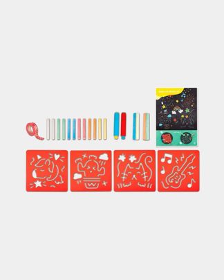Купить Игровой набор для рисования мелками по трафаретам HAPE