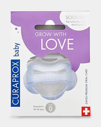 Купить Cоска-пустышка светло-синяя размер 0 в контейнере CURAPROX