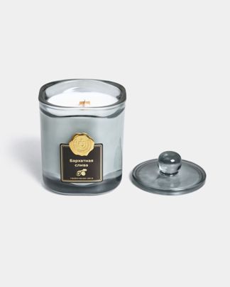 Купить Свеча с дер фит в подароч коробке бархатная слива AROMATICA