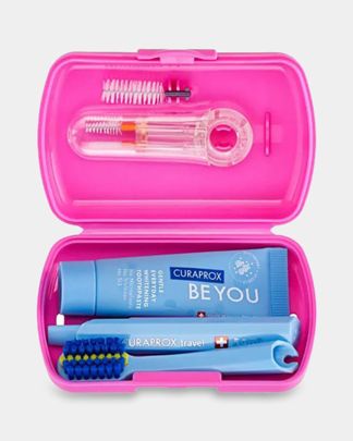 Купить Дорожный набор орто розовый CURAPROX