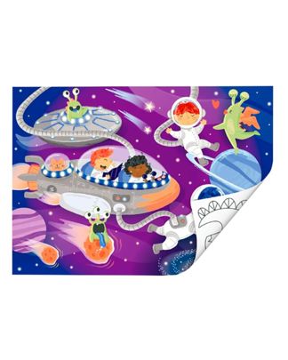 Купить Пазл космические друзья 2в1 пазл и раскраска HAPE