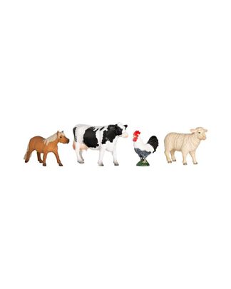 Купить Набор животных фермы: петух, овца, пони, корова KONIK