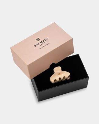 Купить Заколка-краб беж размер s BALMAIN