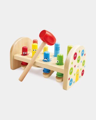 Купить Игрушка стучалка радужная колотушка с молотком HAPE