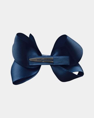 Купить Заколка-зажим "boutique bow", средняя,темно-синяя MILLEDEUX