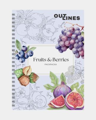 Купить Раскраска fruits & berries  a5 OUTLINES