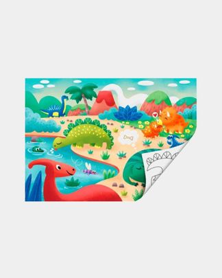 Купить Пазл динозавры 2в1 пазл и раскраска в рамке HAPE